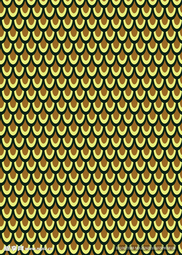 金色鱼鳞状纹理图案背景