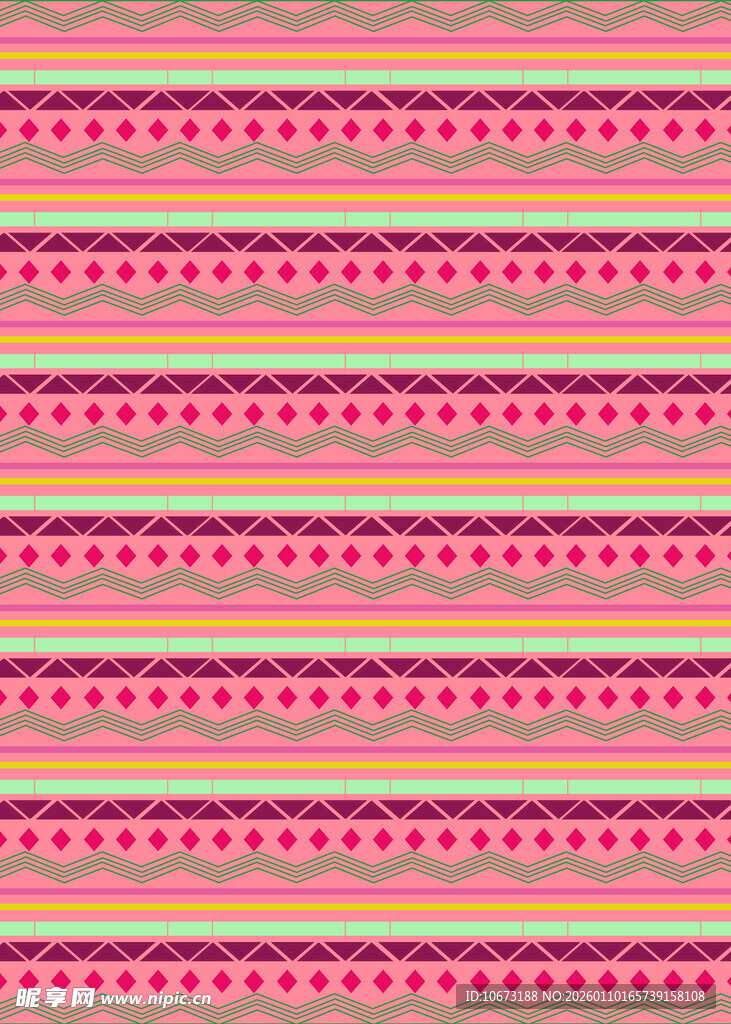 条纹波点彩色图案背景