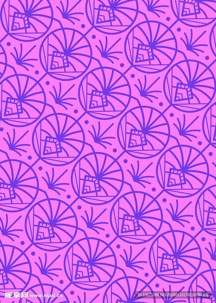 紫色几何图案无缝背景