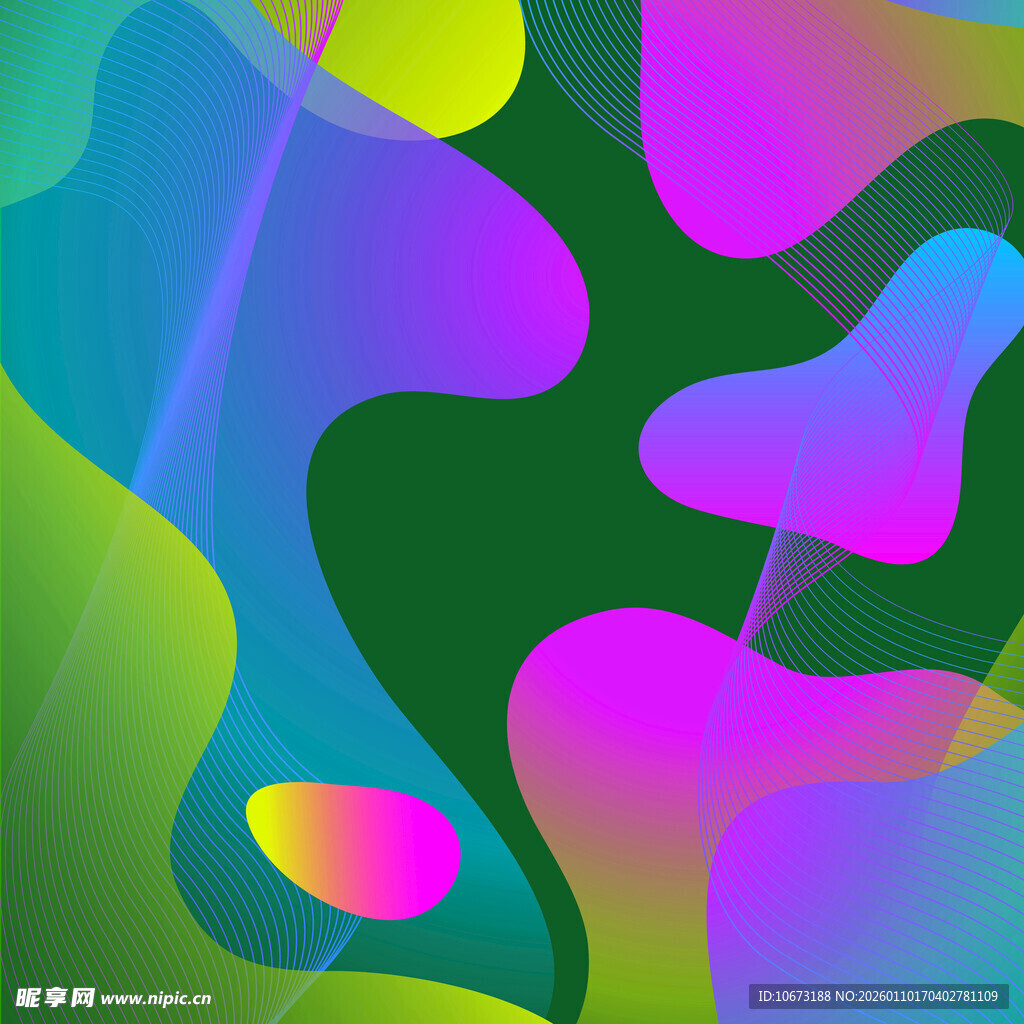 多彩流体抽象艺术图案