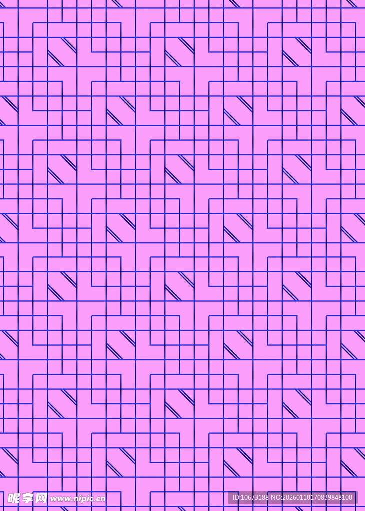 紫色几何图案无缝背景图