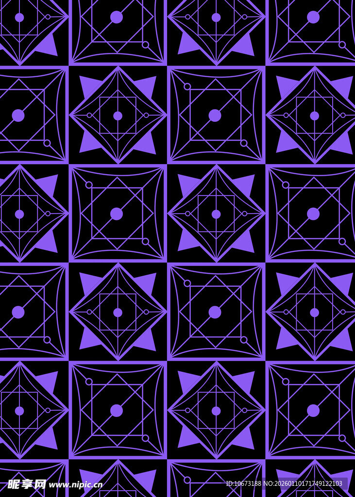 紫色几何图案无缝背景