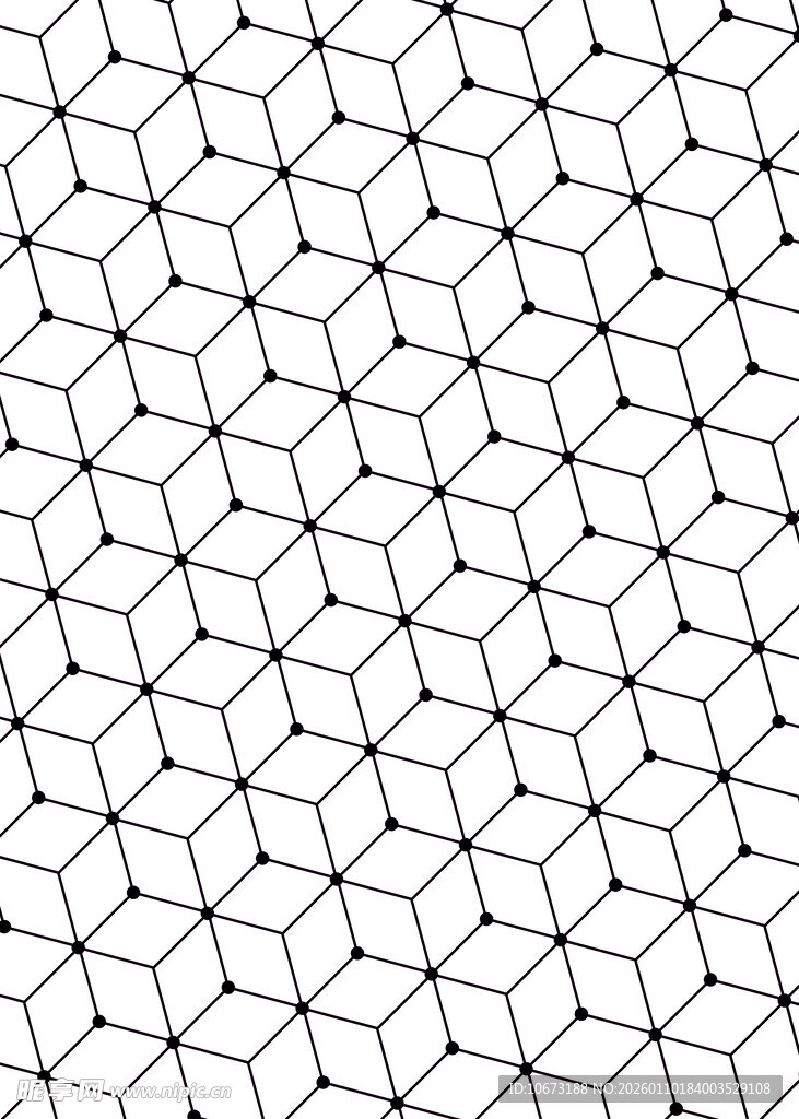 几何线条六边形图案背景