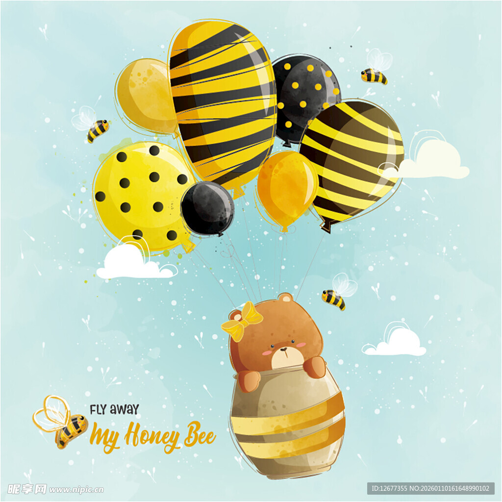 蜜蜂主题宝宝生日派对布置