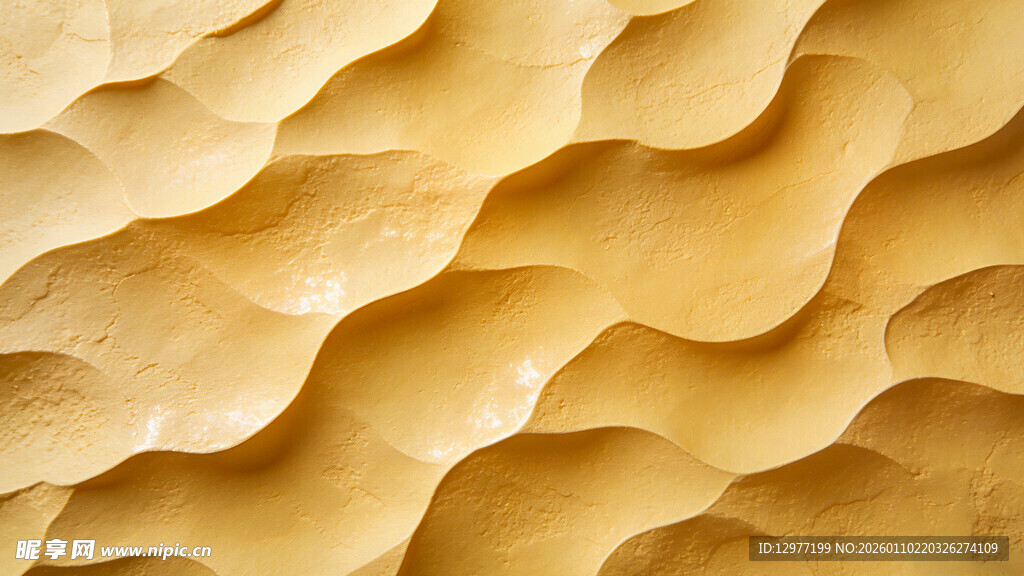 波浪纹理的黄色立体图案