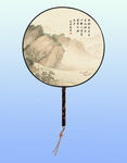 古典山水团扇