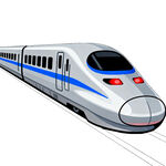 高速行驶的现代化银色列车