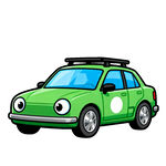 可爱绿色卡通小汽车