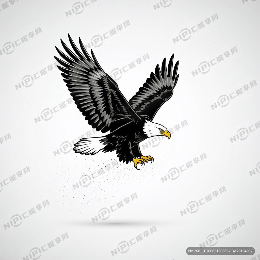 老鹰大点山小点组成的矢量图