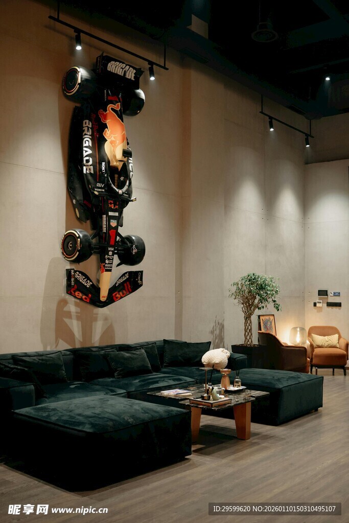 现代艺术风的舒适客厅空间