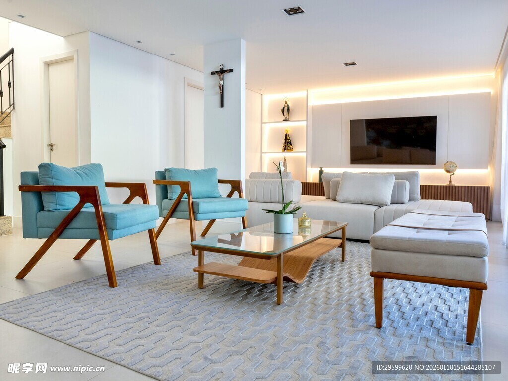 现代简约风客厅家居展示