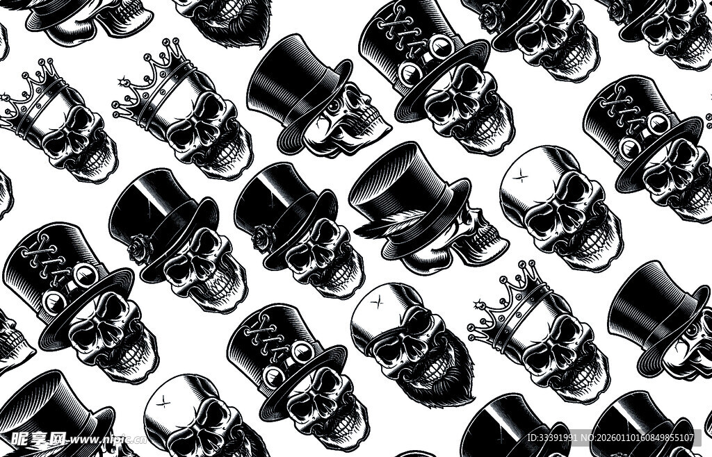 黑白骷髅