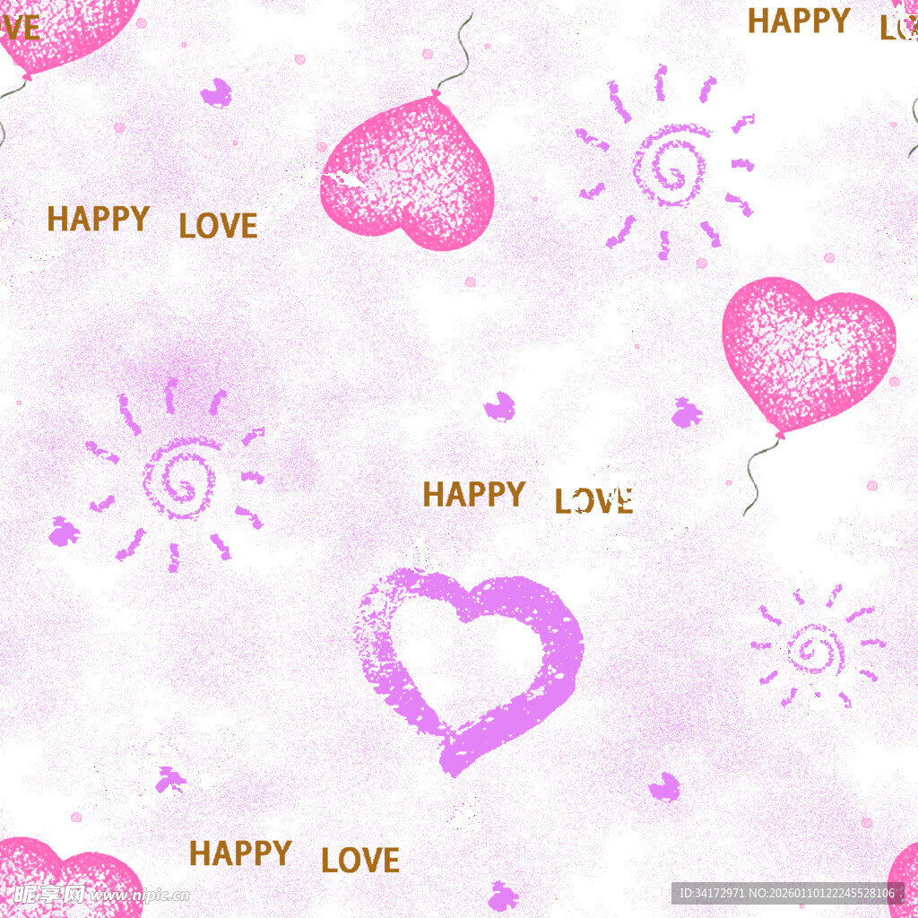 粉色爱心浪漫图案背景