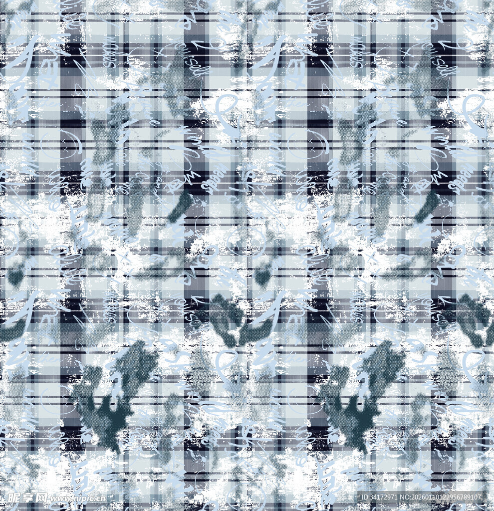 蓝白抽象几何纹理图案