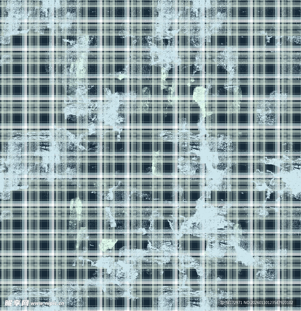 蓝白格纹抽象纹理背景