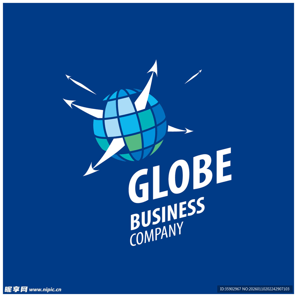 环球商业公司标志设计