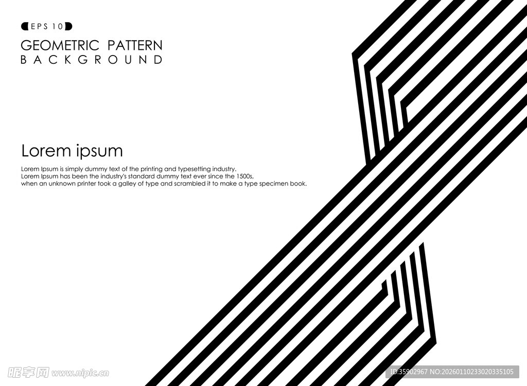 黑白条纹几何创意背景图