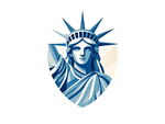 自由女神像简约图标设计