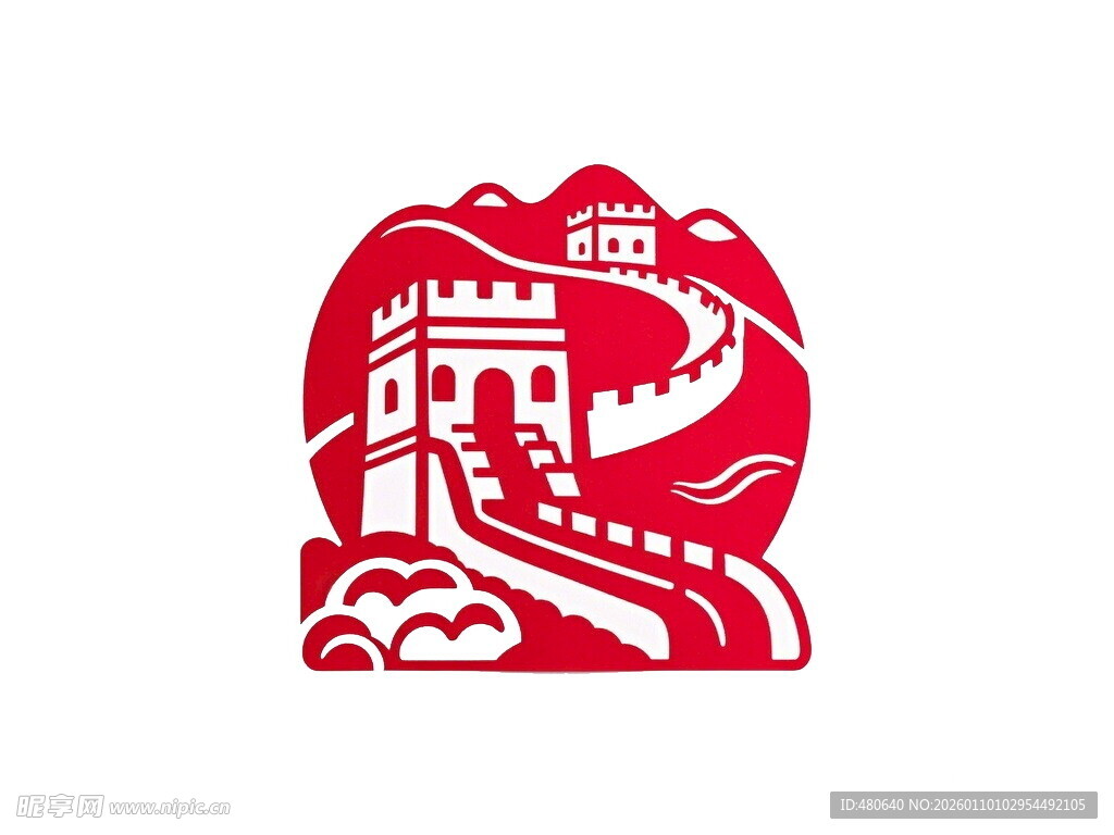 长城剪纸艺术图案