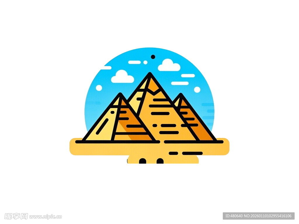 埃及金字塔景观图标