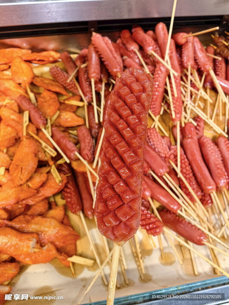 多样烤串陈列展示