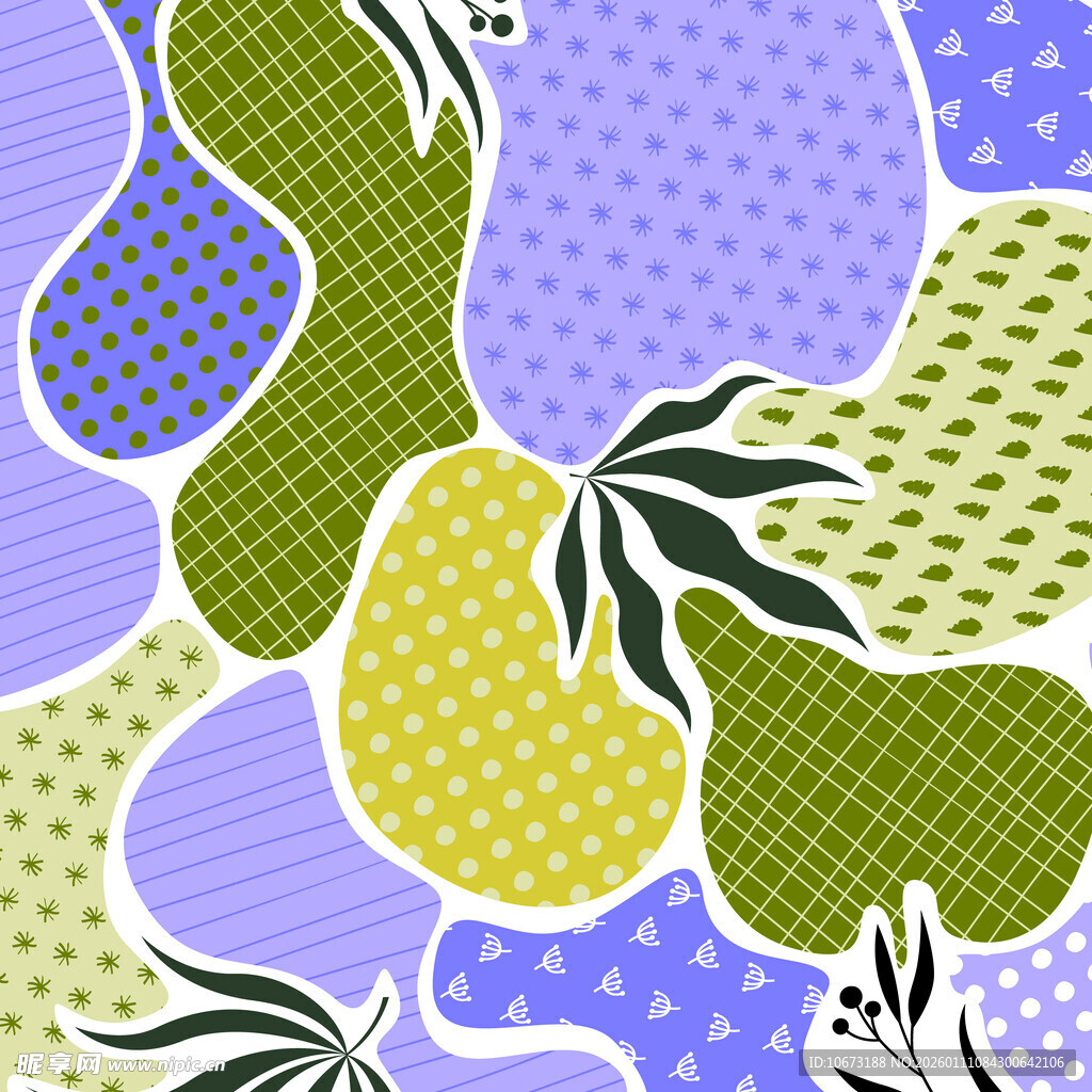 多彩水果图案背景纹理