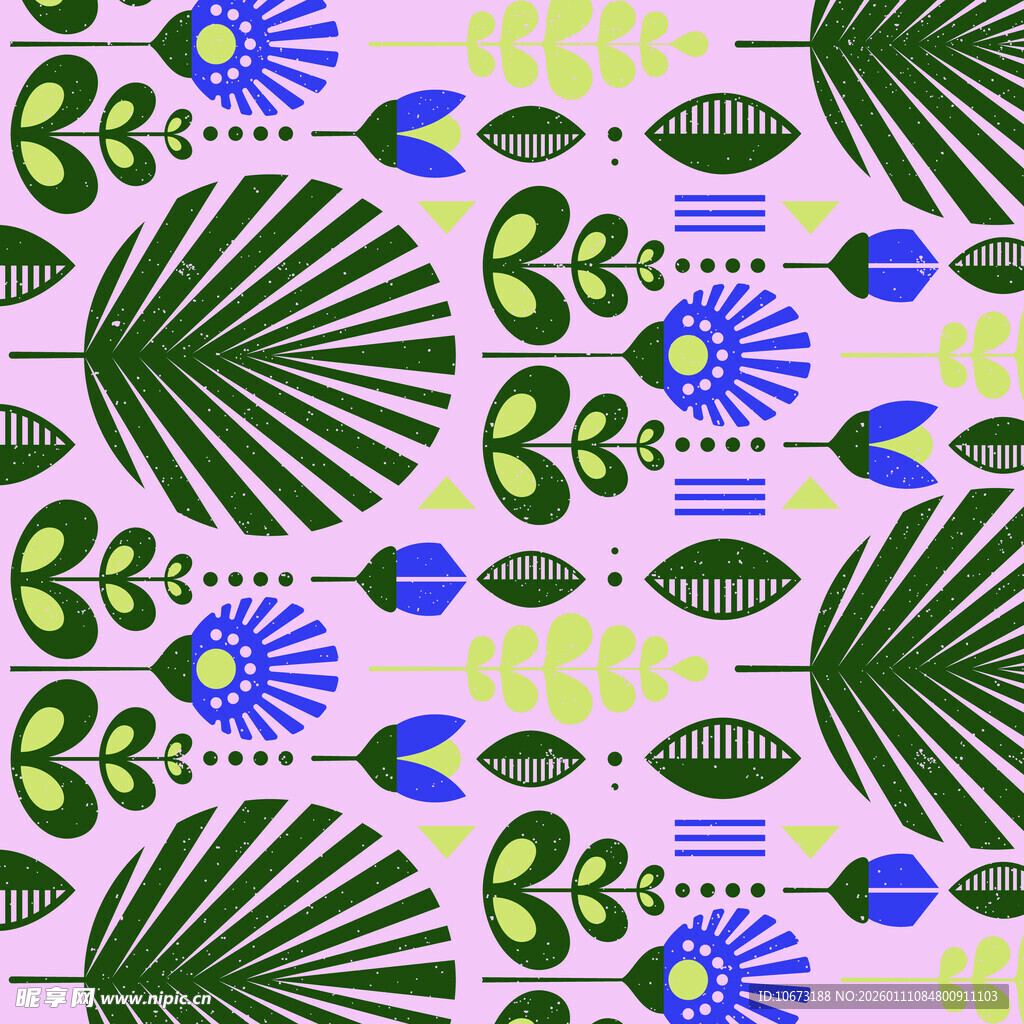 热带植物花卉图案设计