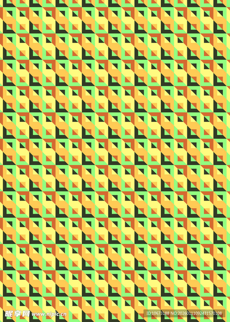 黄绿相间几何图案背景