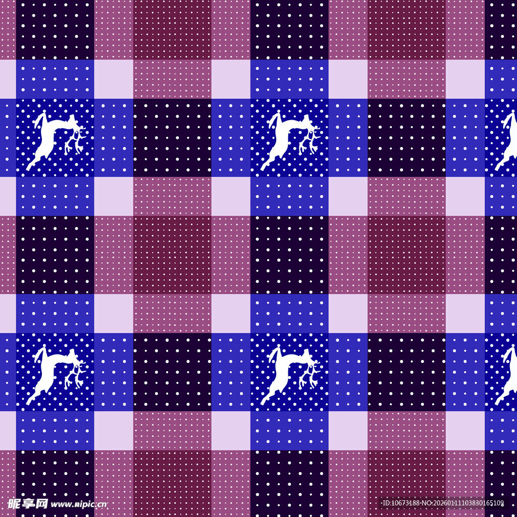 几何图案与动物元素拼接纹理