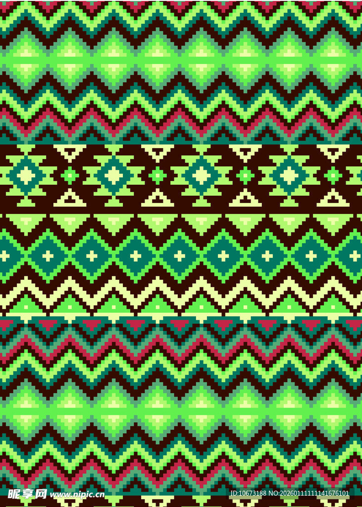 多彩几何民族风图案纹理