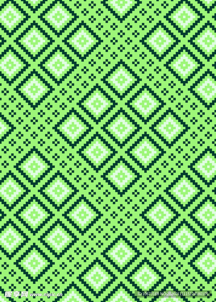 绿色几何图案无缝背景