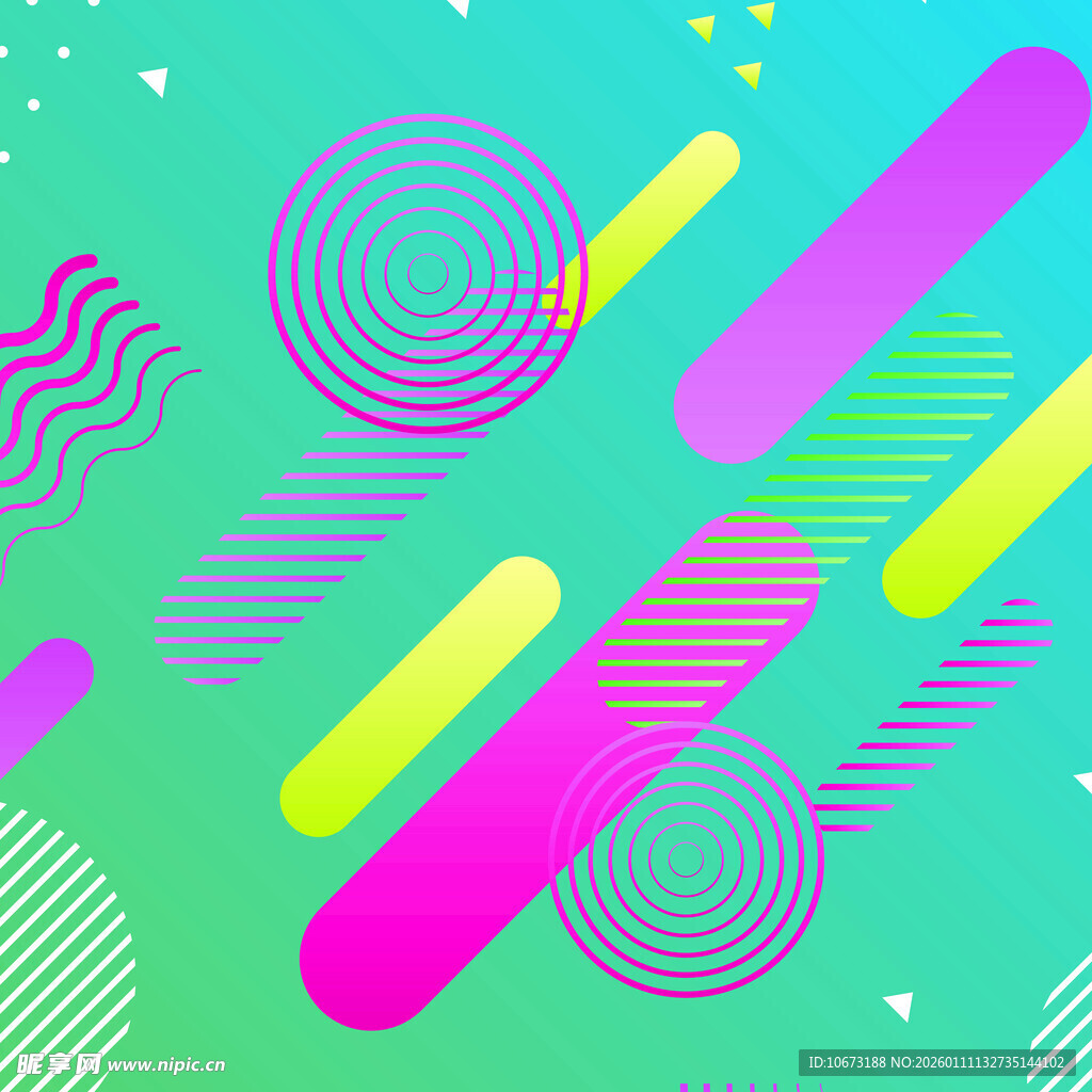 炫彩几何线条抽象背景图