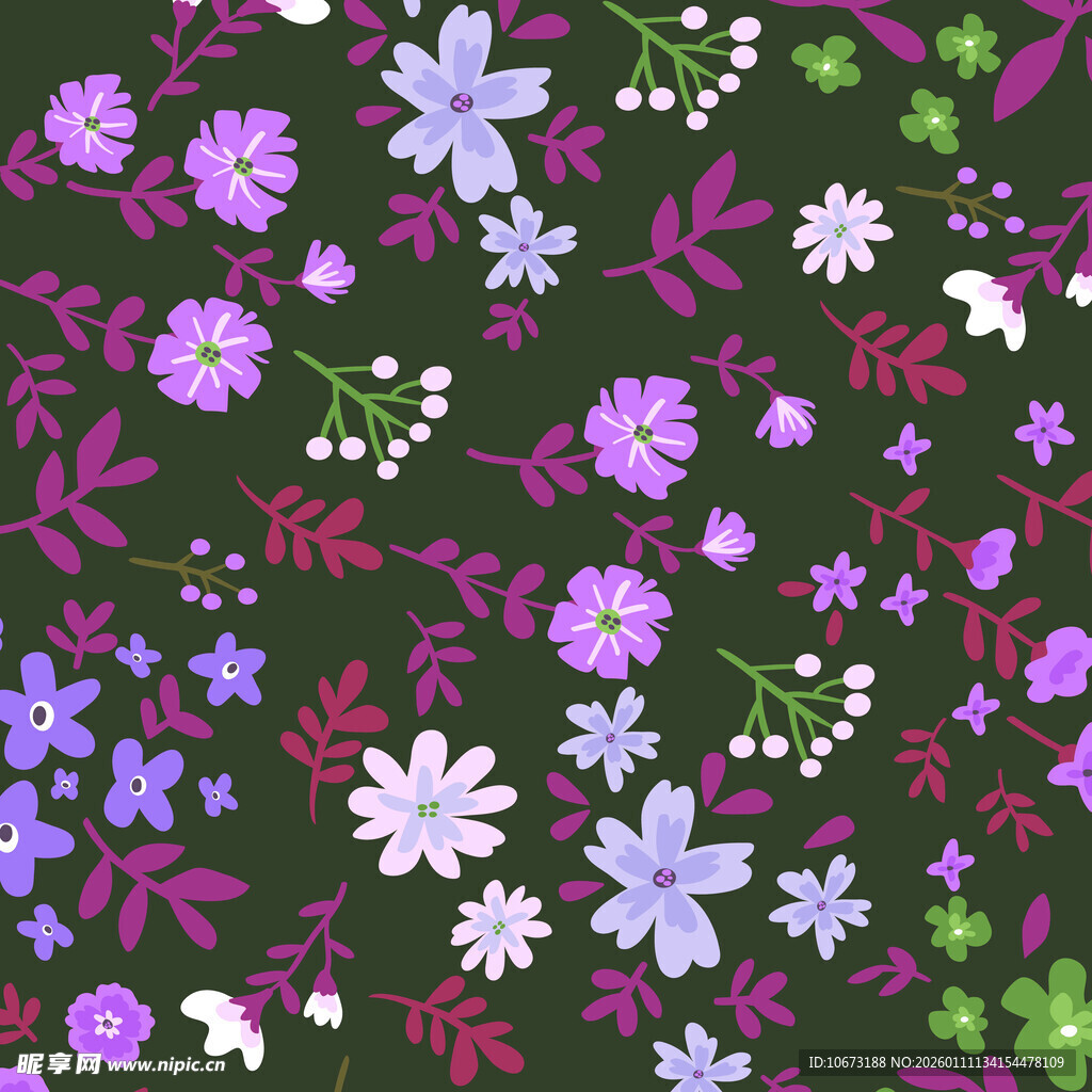 紫色花卉图案背景