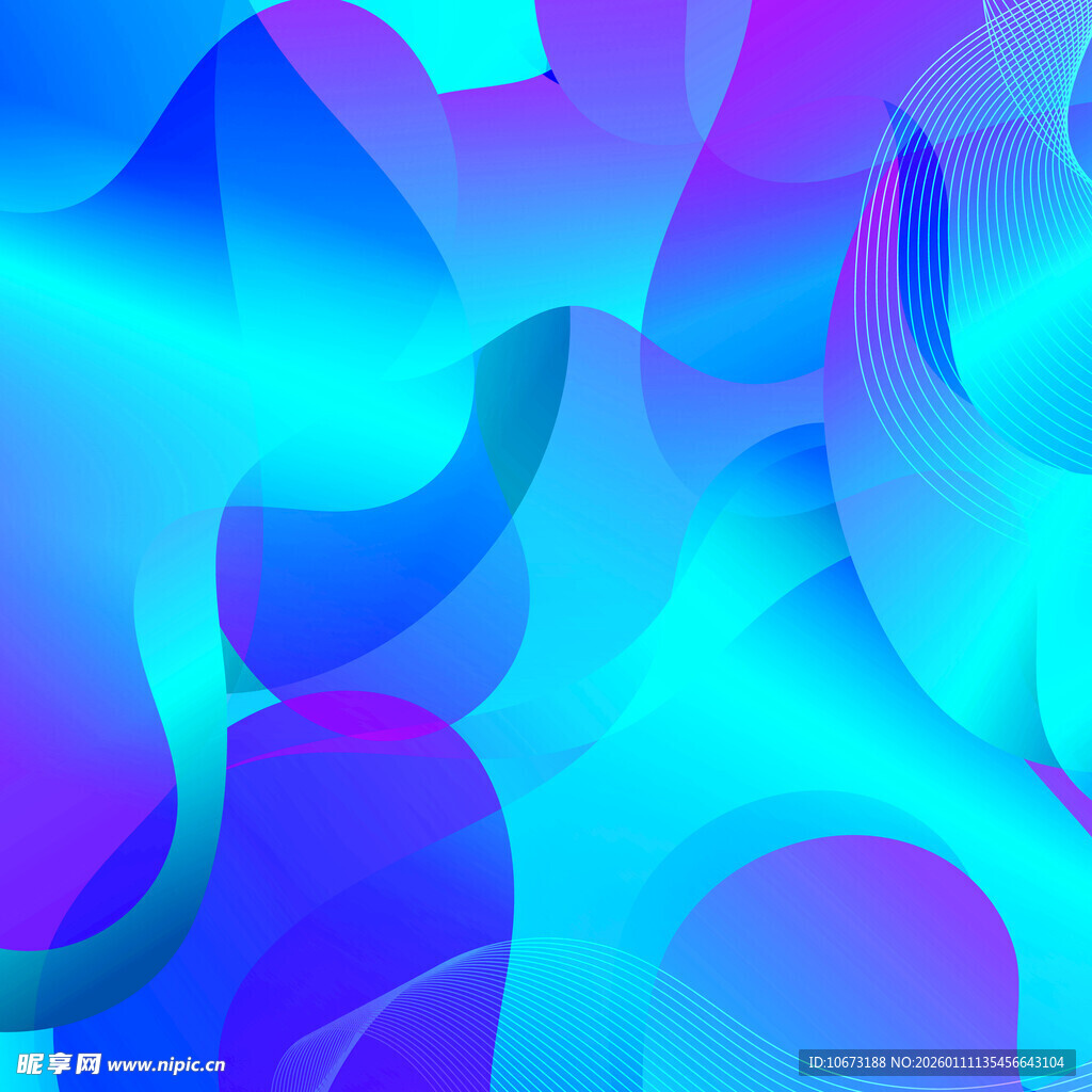 梦幻蓝紫渐变流体背景