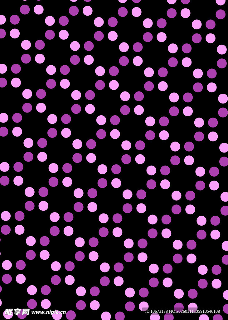 紫色波点黑色背景图案
