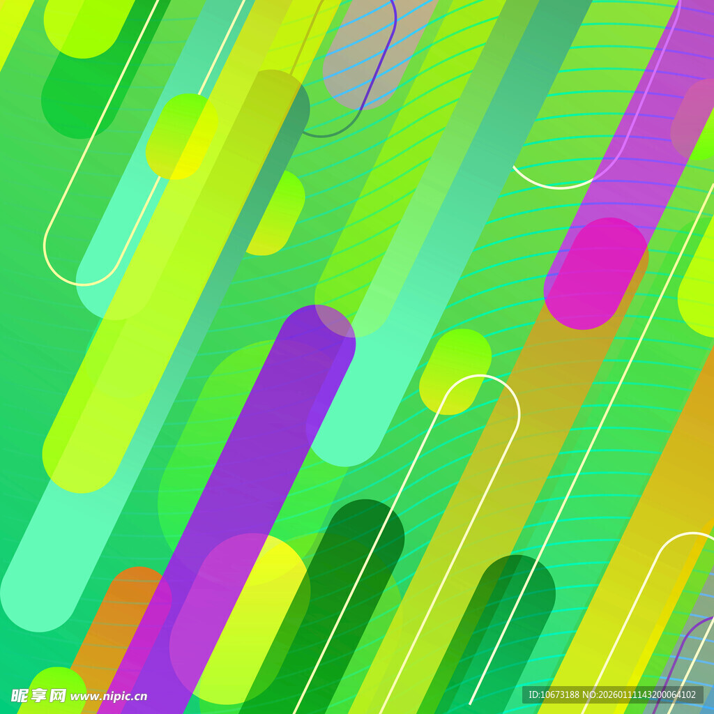 多彩几何线条抽象背景图