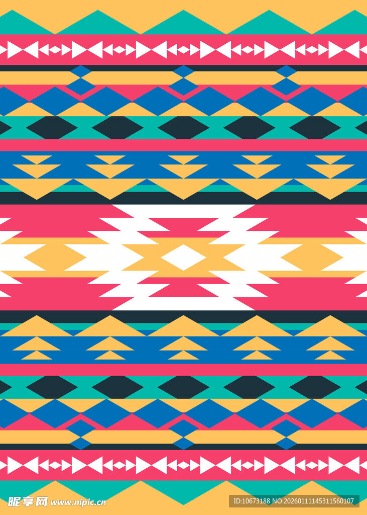 多彩几何民族风图案纹理