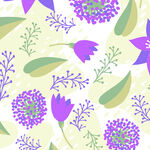 清新紫色花卉图案背景