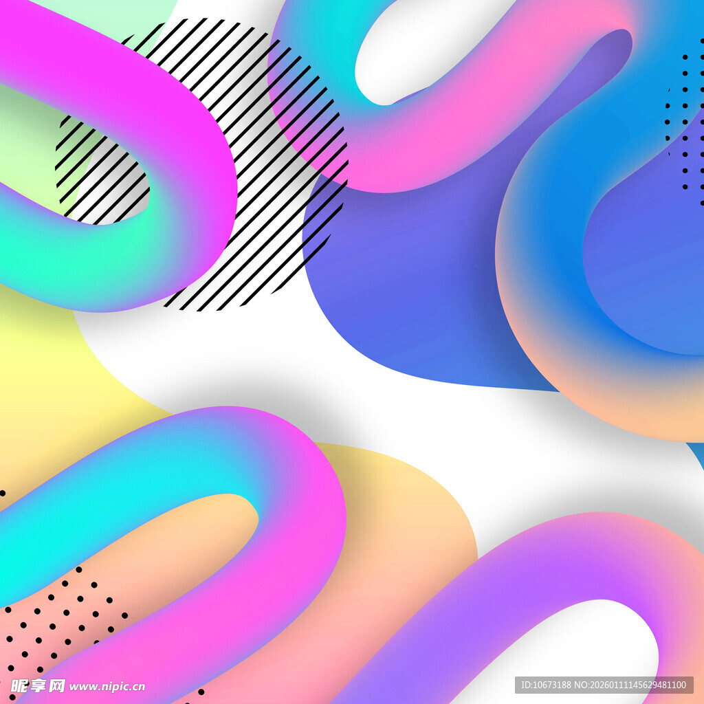 多彩流体渐变抽象图案