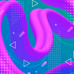 梦幻渐变流体抽象背景图