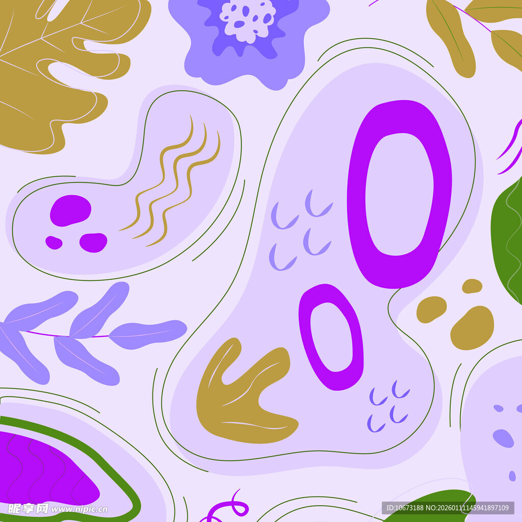 梦幻抽象花卉图案背景