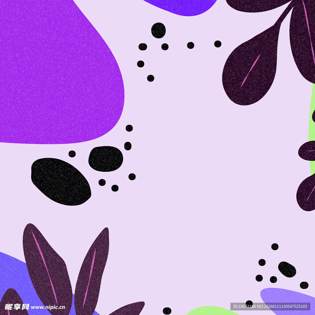 抽象多彩植物图案背景