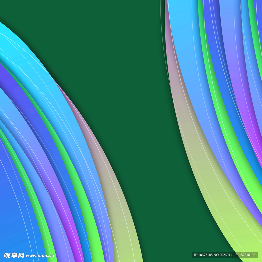 多彩波浪抽象图案