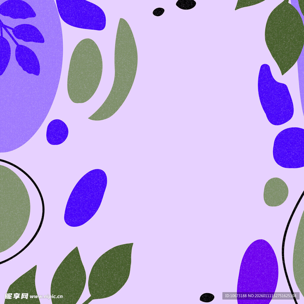 紫色系抽象植物图案背景