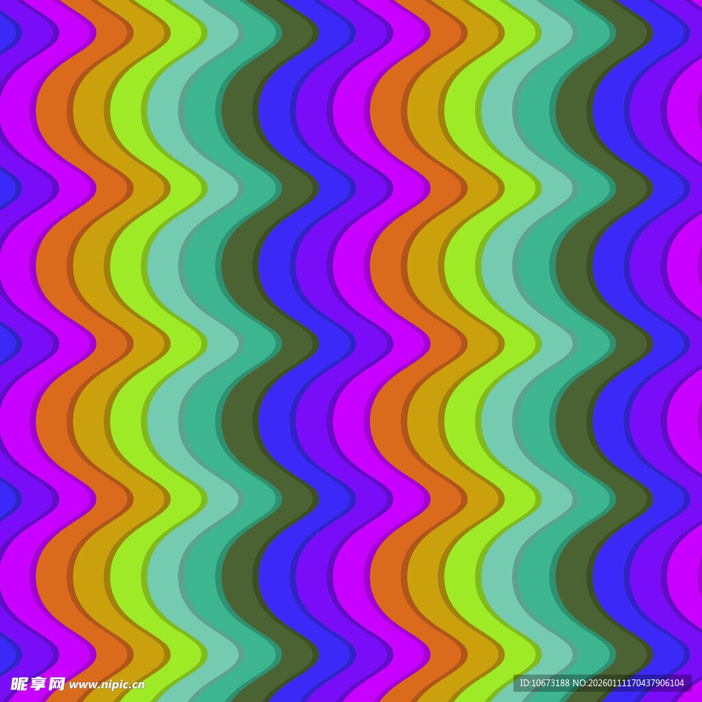多彩波浪纹图案背景