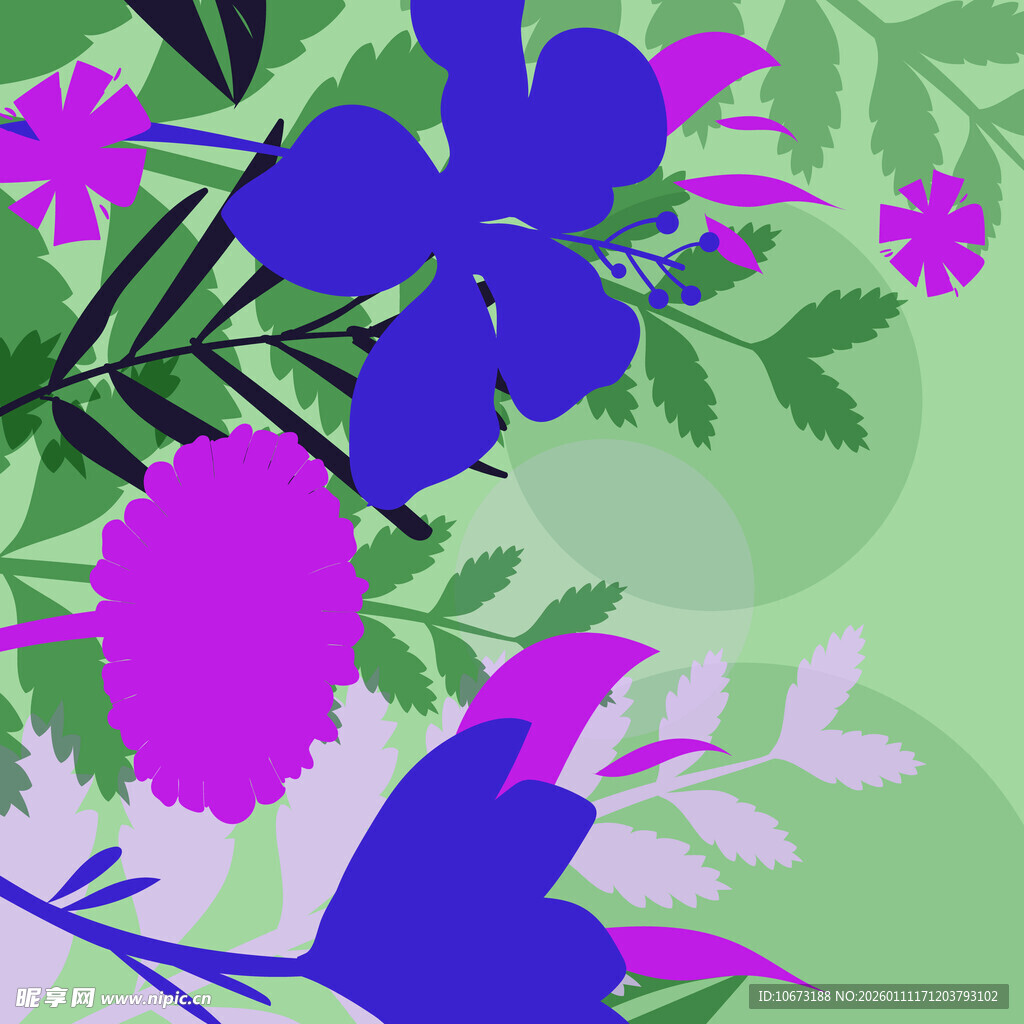 多彩花卉图案背景