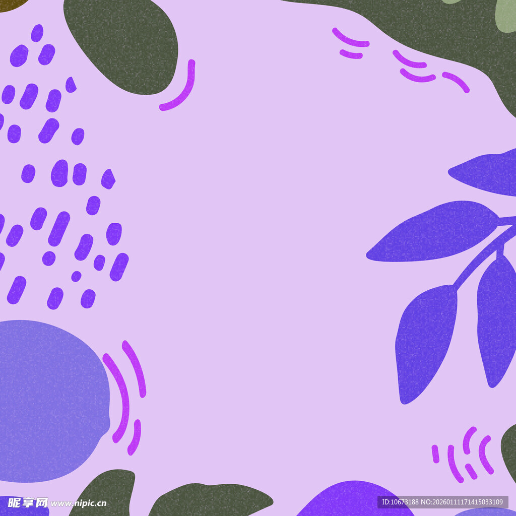 紫色调抽象植物图案背景