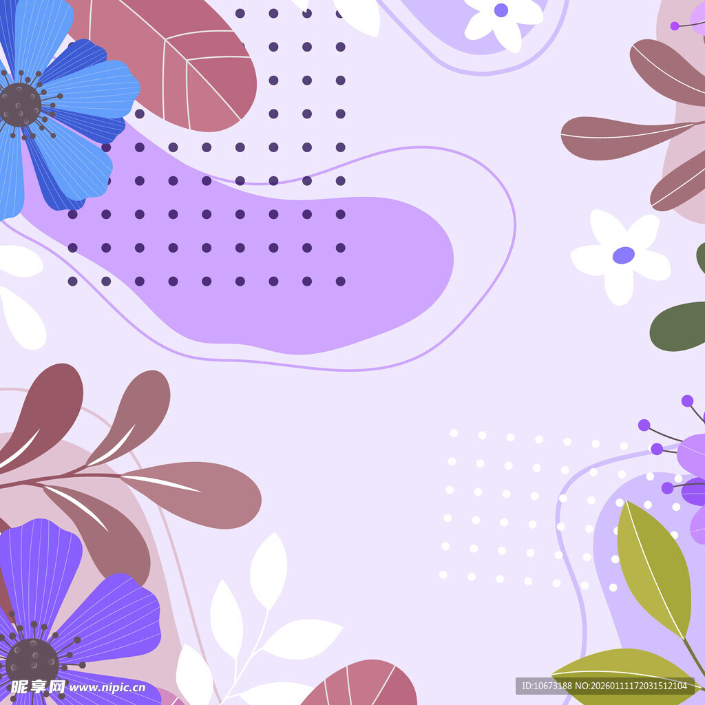 梦幻花卉图案背景