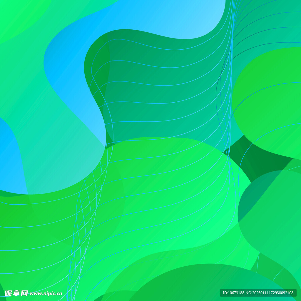 清新渐变绿色系抽象图案