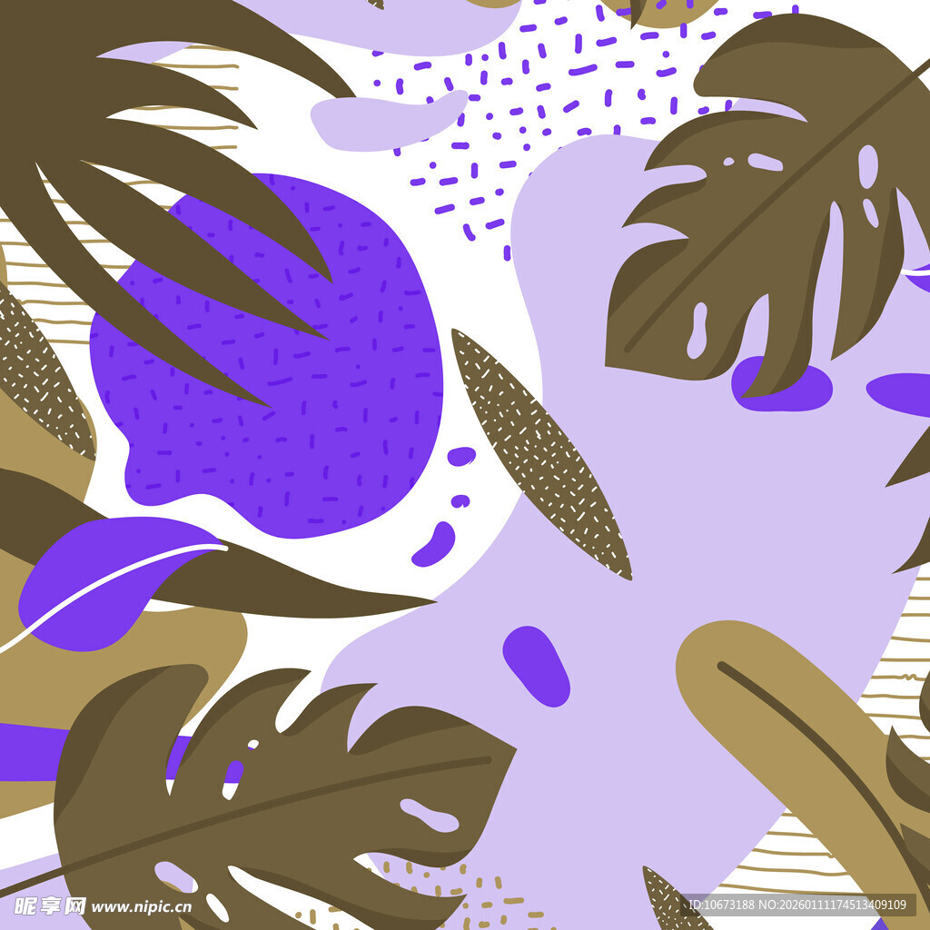 热带植物抽象图案背景